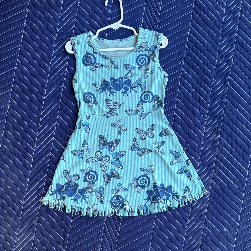 Wonder Nation Blue Butterfly Casual Dress